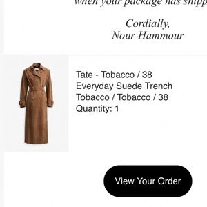 Brand new Nor Hammour Tate suede trench coat